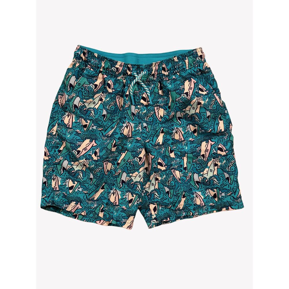 Boys Cat+Jack shark print swim trunks size L